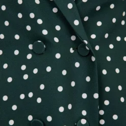 Veste tailleur vert sapin à pois blanc Femme IMPERIAL